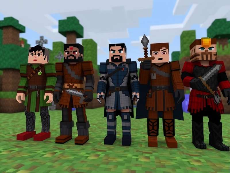 Minecraft skin of Daenerys Targaryen in blue dress with dragon embroidery