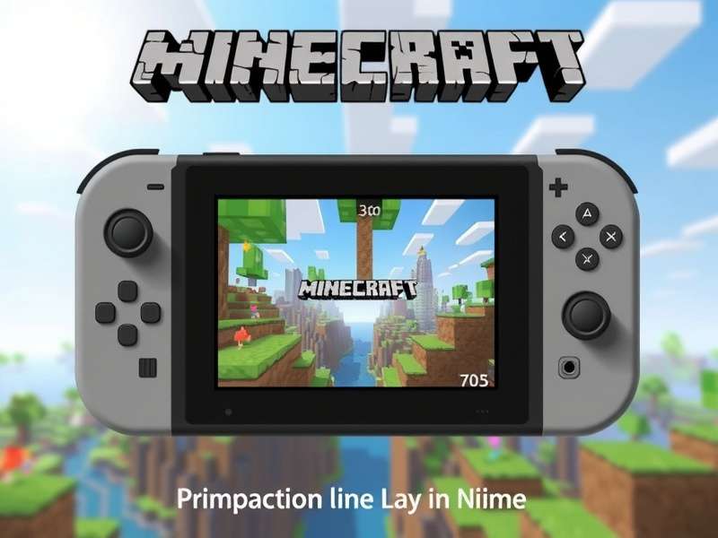 Minecraft game being played on a Nintendo Switch Lite handheld console