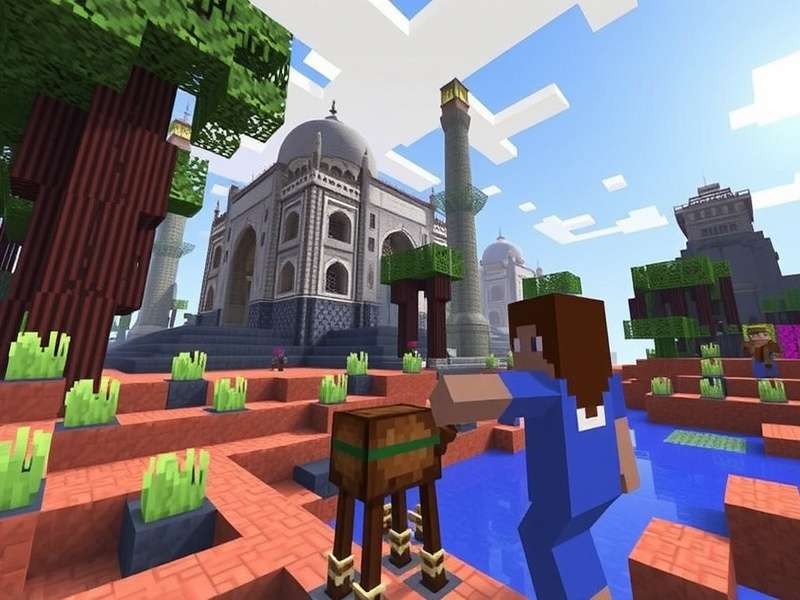 Minecraft Creative Mode interface showing inventory and flying player