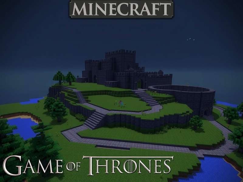 Minecraft Game of Thrones Map showing King's Landing