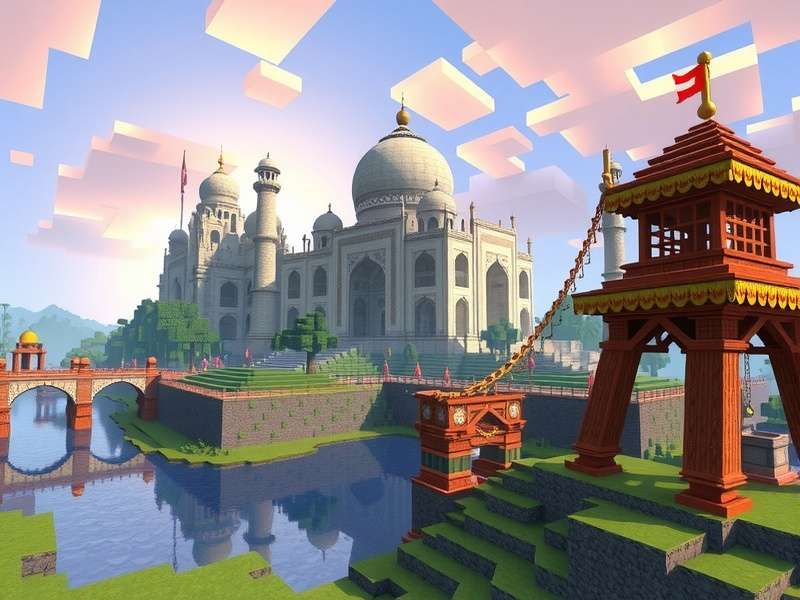 A tense Minecraft Hardcore mode scene with low health and hostile mobs