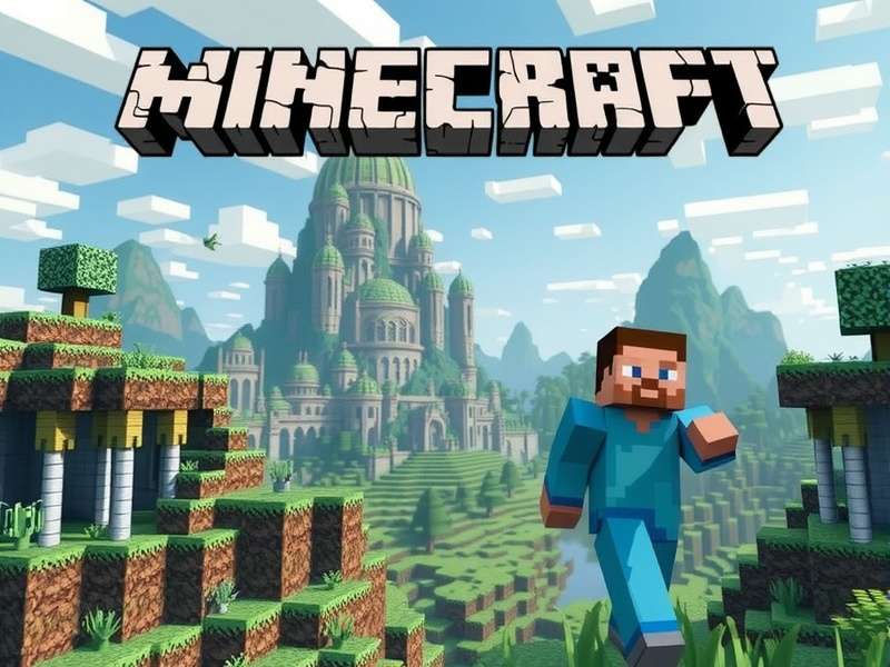 Minecraft gameplay on Nintendo Switch 2 showing enhanced graphics and draw distance