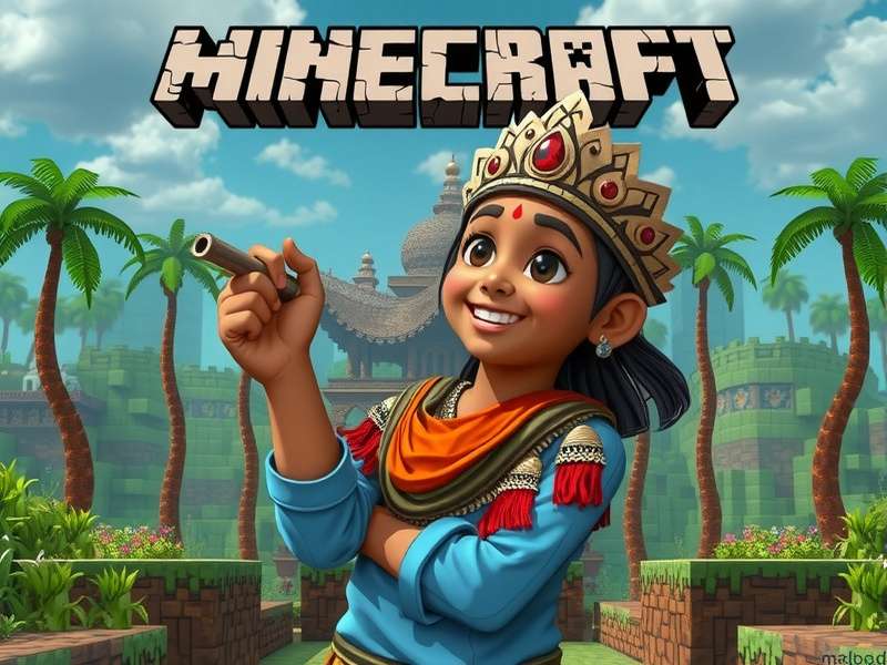 Kids enjoying Minecraft game on a tablet