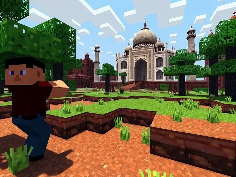 Minecraft Survival Mode gameplay showing player mining and building at night