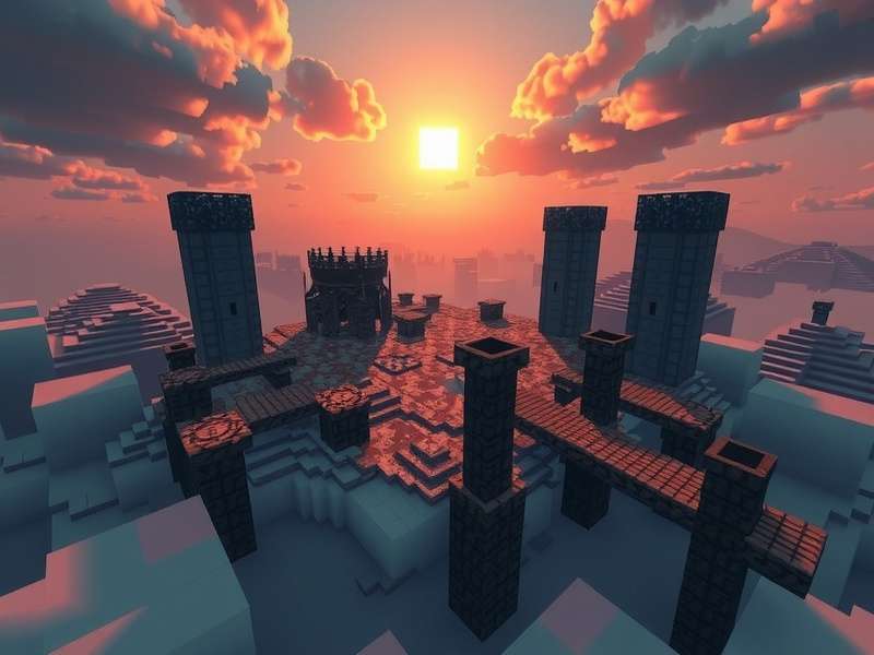 A massive Minecraft build of the Red Keep from Game of Thrones, showing detailed walls and towers