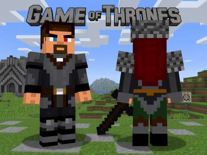 Minecraft Jon Snow skin from Game of Thrones pack