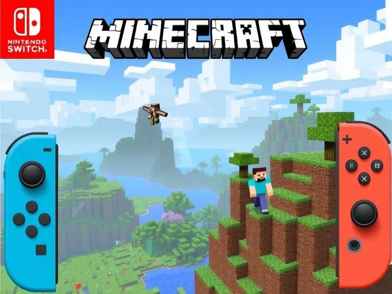 Indian gamer playing Minecraft on Nintendo Switch in handheld mode