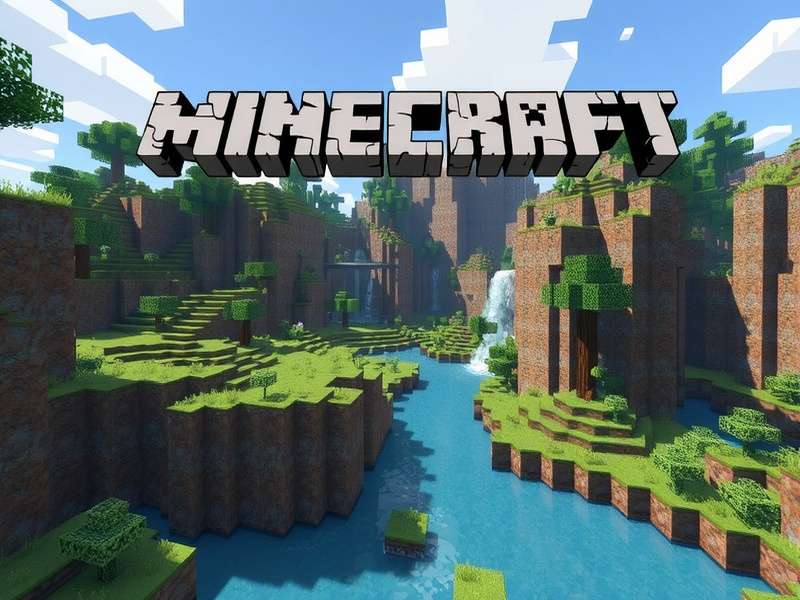 Minecraft cinematic scene with hero character looking at sunset