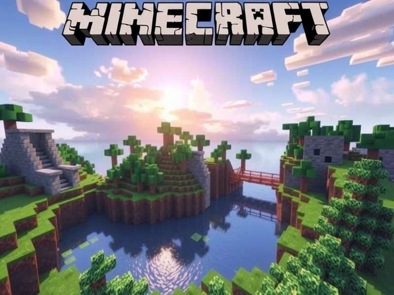 A vibrant collage of popular Minecraft YouTubers and their iconic creations