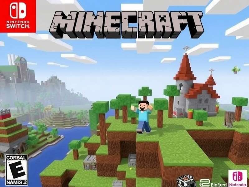 Minecraft gameplay on Nintendo Switch showing handheld and docked modes