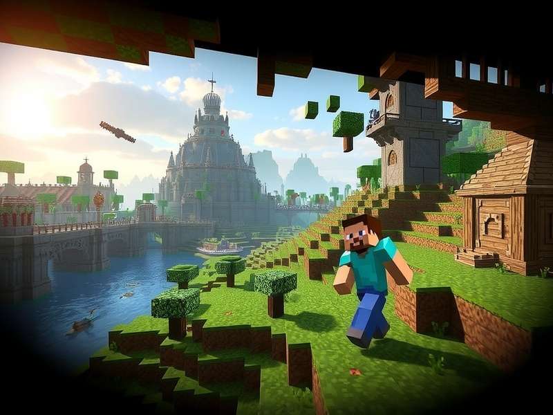 Minecraft gameplay showcasing building and exploration