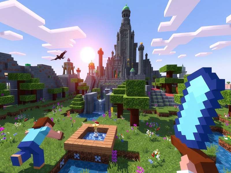 Minecraft mountain base built into a cliff face