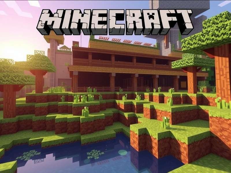 An elaborate fantasy castle built in Minecraft, showing detailed towers and landscapes