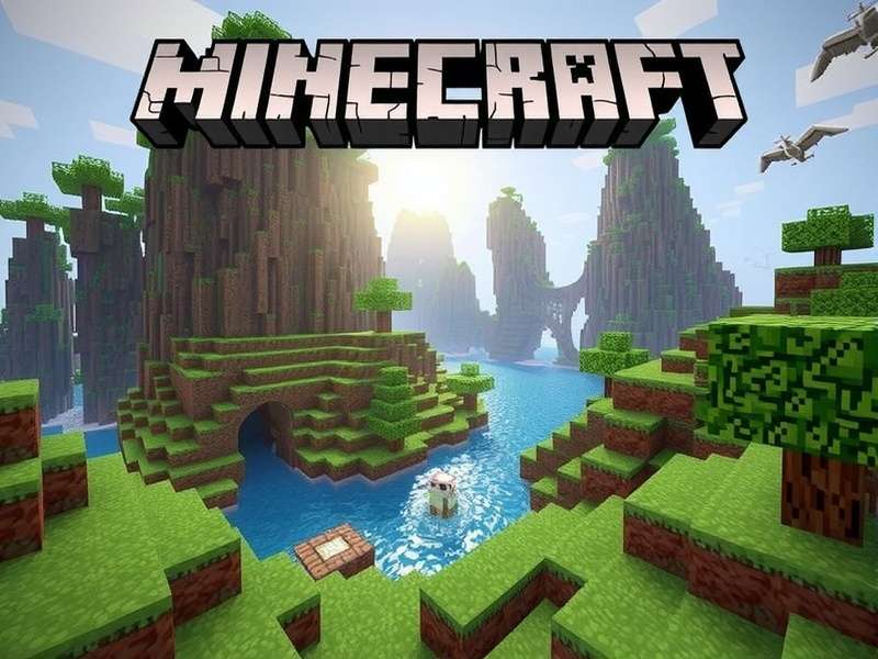 Minecraft game screenshot showing creative building and mining