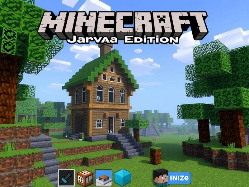 Minecraft Java Edition gameplay showing creative building