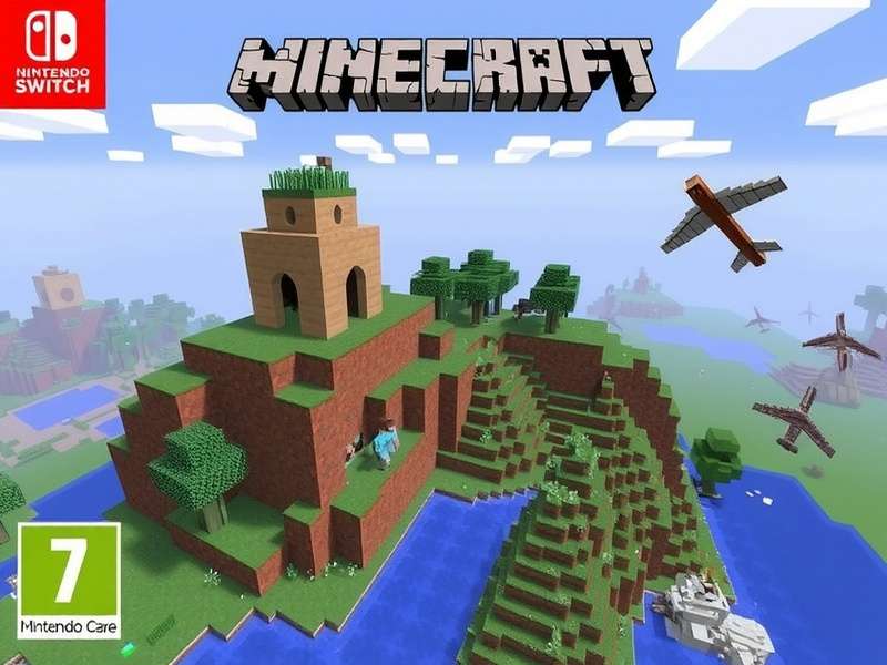 Indian family playing Minecraft together on Nintendo Switch console