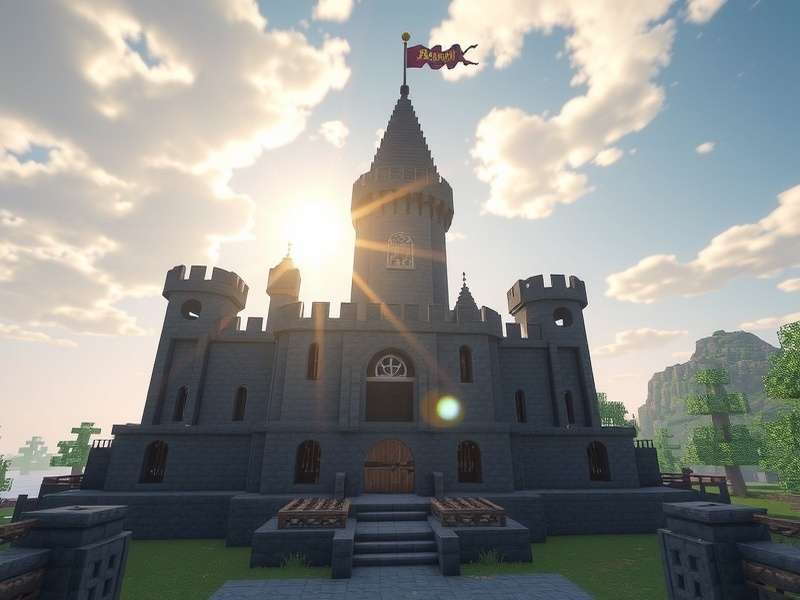 Minecraft Game of Thrones Castle built with stone bricks and spruce wood