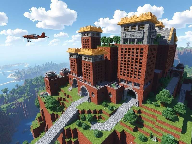 Minicraft gameplay screenshot showing pixelated terrain and a character holding a pickaxe