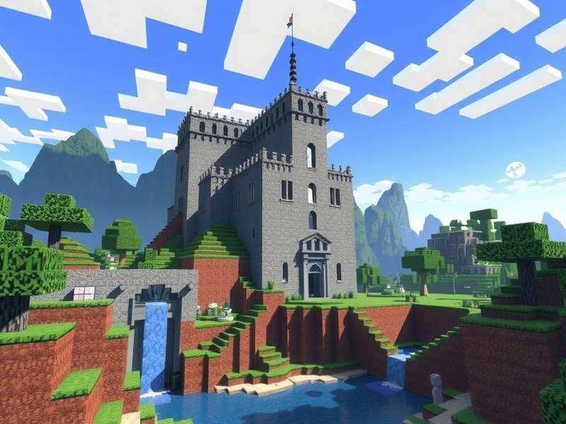 Minecraft gameplay on Nintendo Switch in handheld mode