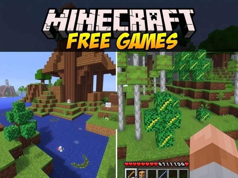 Minecraft landscape showing creative buildings and natural terrain