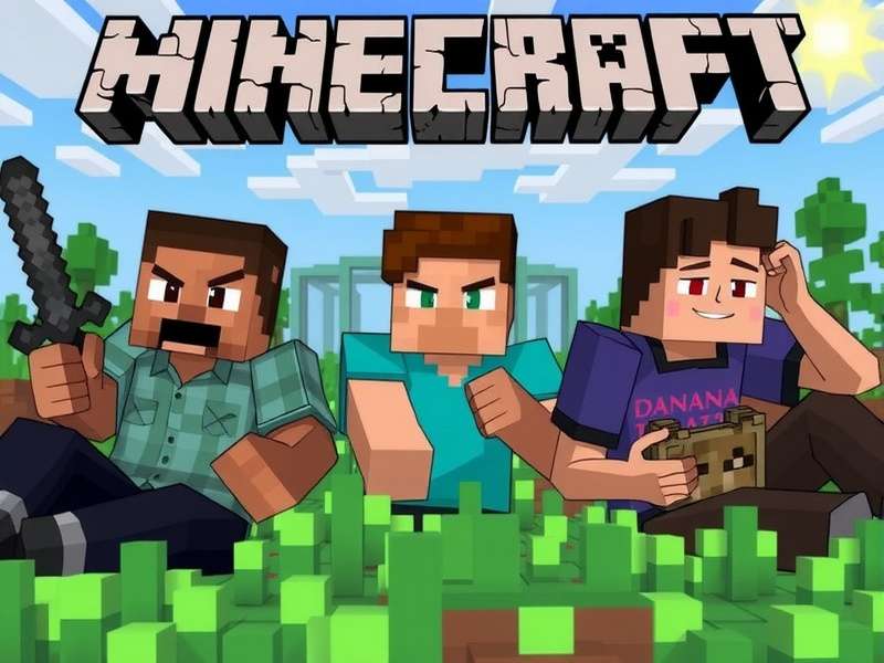 Diverse group of Indian gamers playing Minecraft together, showing excited reactions