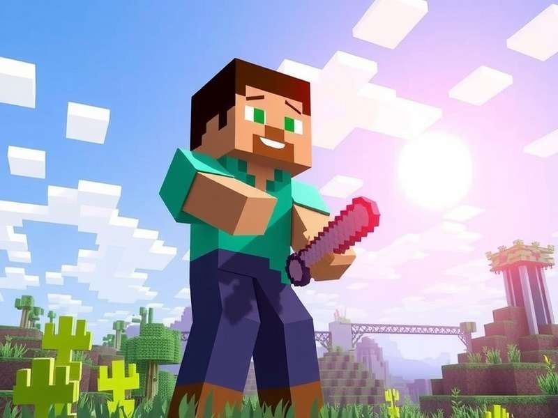 Minecraft gameplay on a computer and mobile screen