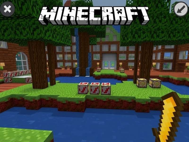 Massive creative build of a fantasy castle in Minecraft