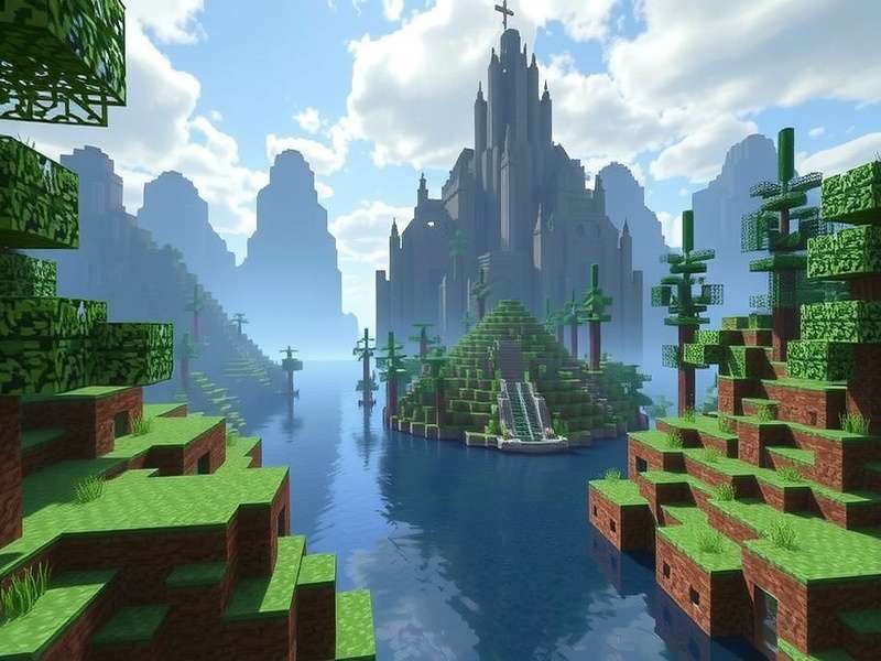 Xbox Minecraft gameplay on a large TV screen