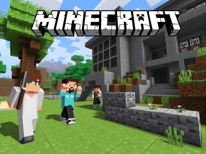 Indian children playing Minecraft together on a laptop and tablet