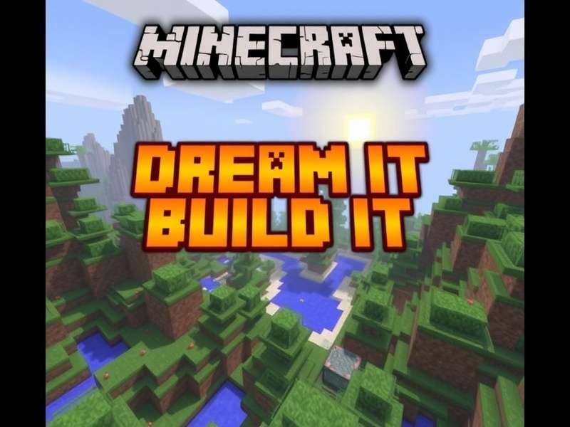Minecraft Dream It Build It - Creative building landscape with castles and forests