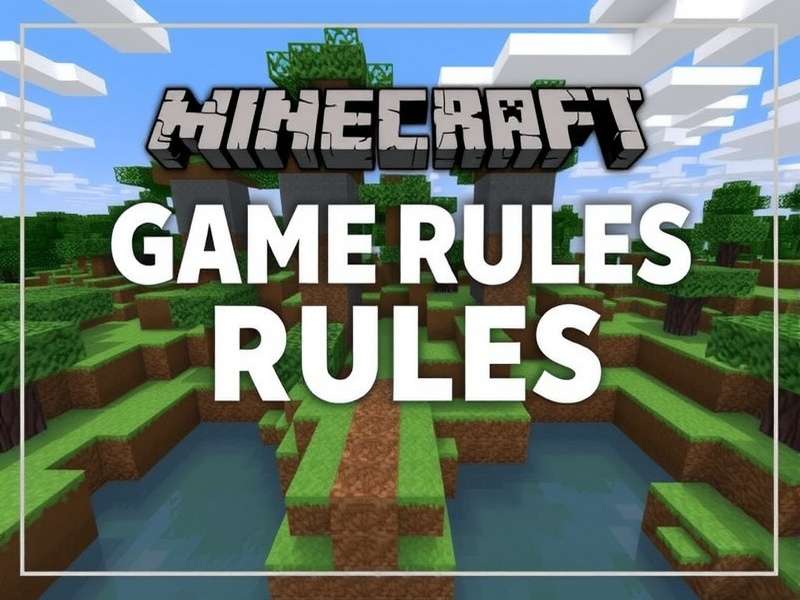 Minecraft Game Rules Guide banner showing command blocks and game settings