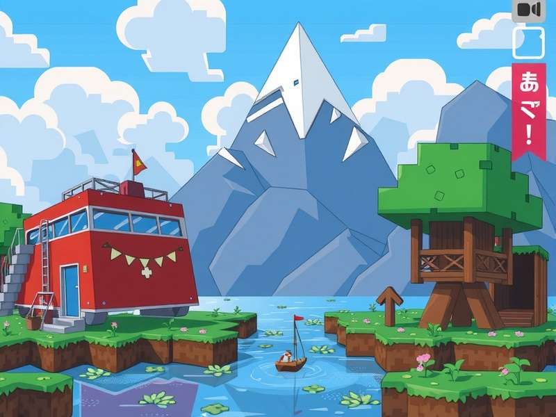 Minecraft Poki gameplay banner showing creative mode and survival elements