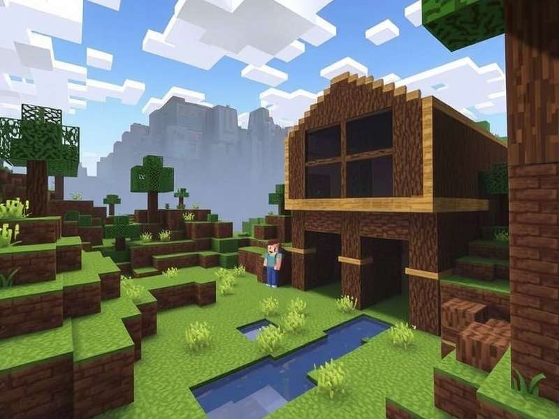 Minecraft Steam Edition banner showing cross-platform play and crafting