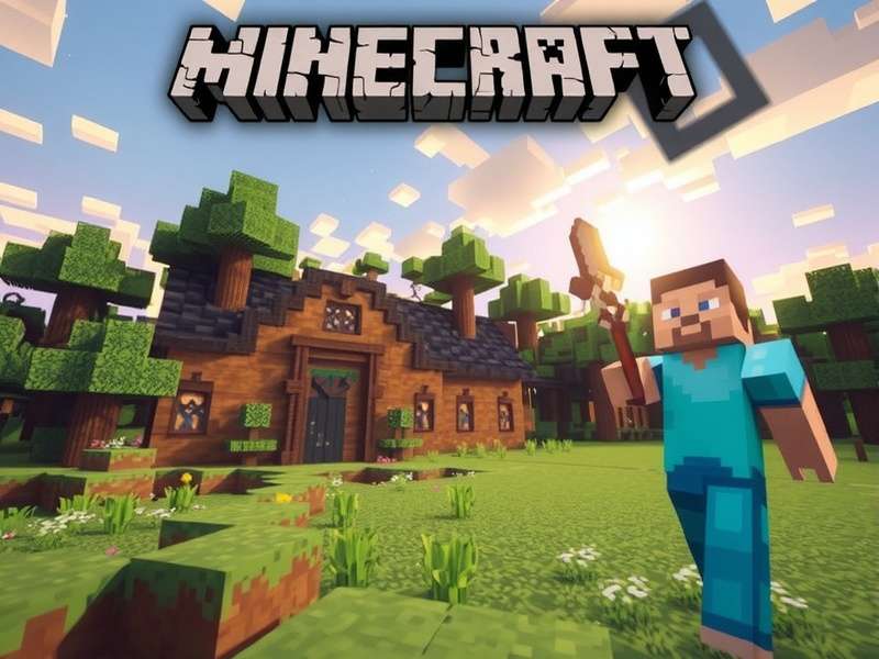 Fake Minecraft gameplay screenshot showing block-building and Indian themed structures